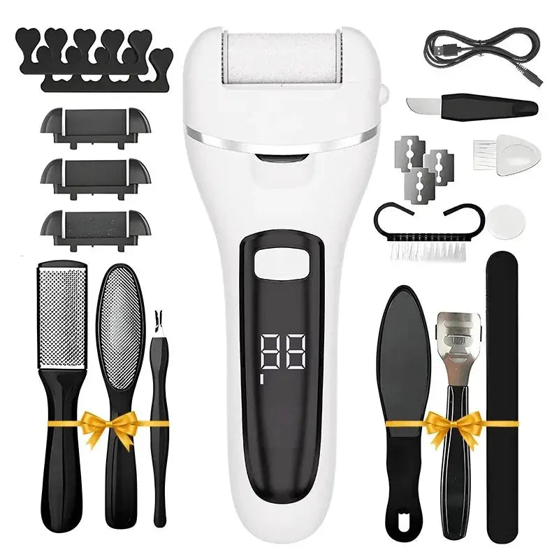 Rechargeable Electric Callus Remover Professional Pedicure Machine Foot File Grinder with 3 Heads for Dead Skin Removal from PriceLows™