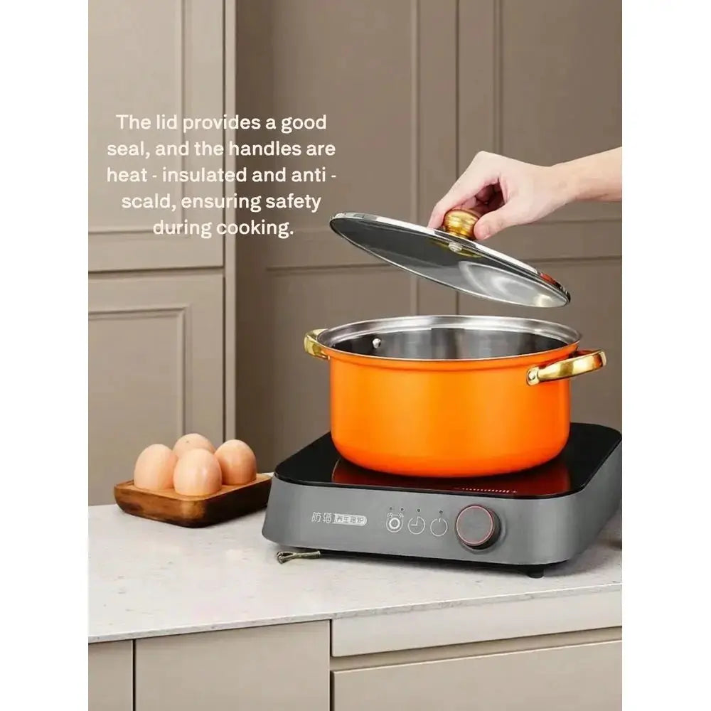 Stainless Steel Cookware Set, NonStick Cookware Set, HeatResistant, Frying Pan, Saucepan, Stew Pot, Versatile, Stylish, Durable from PriceLows™
