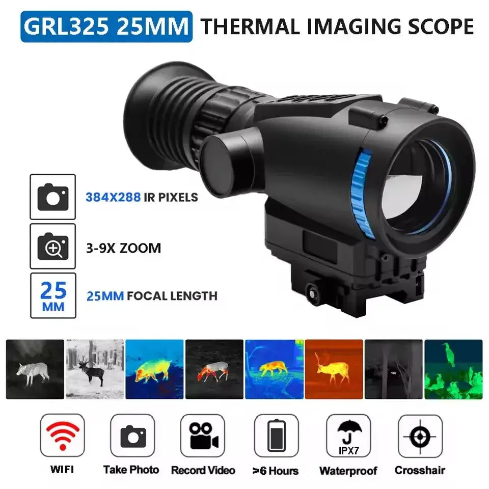 384*288 Thermal Imageing Scope Thermal Rifle Scope 35mm Lens Thermal Imager Sight with Video Rec PIP WiFi from PriceLows™