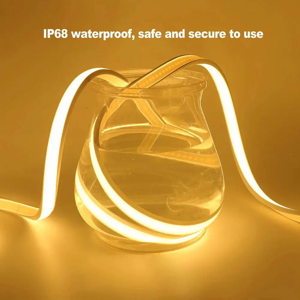 COB Led Neon Rope Light Strip 12V 24V 5m 10m 15m 20m 0.5m IP68 Waterproof Flexible Lamp 320LED High Density Liner Lighting RA90 from PriceLows™