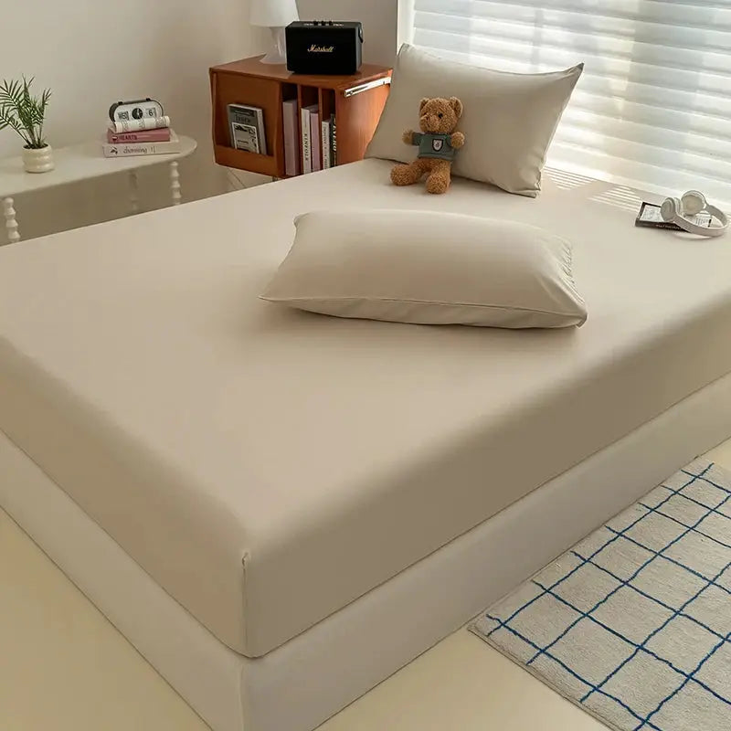 Washed Fitted Sheet with Elastic Bands Non Slip Adjustable Mattress Cover for Single Double King Queen Bed 90x200 150x200 180 from PriceLows™