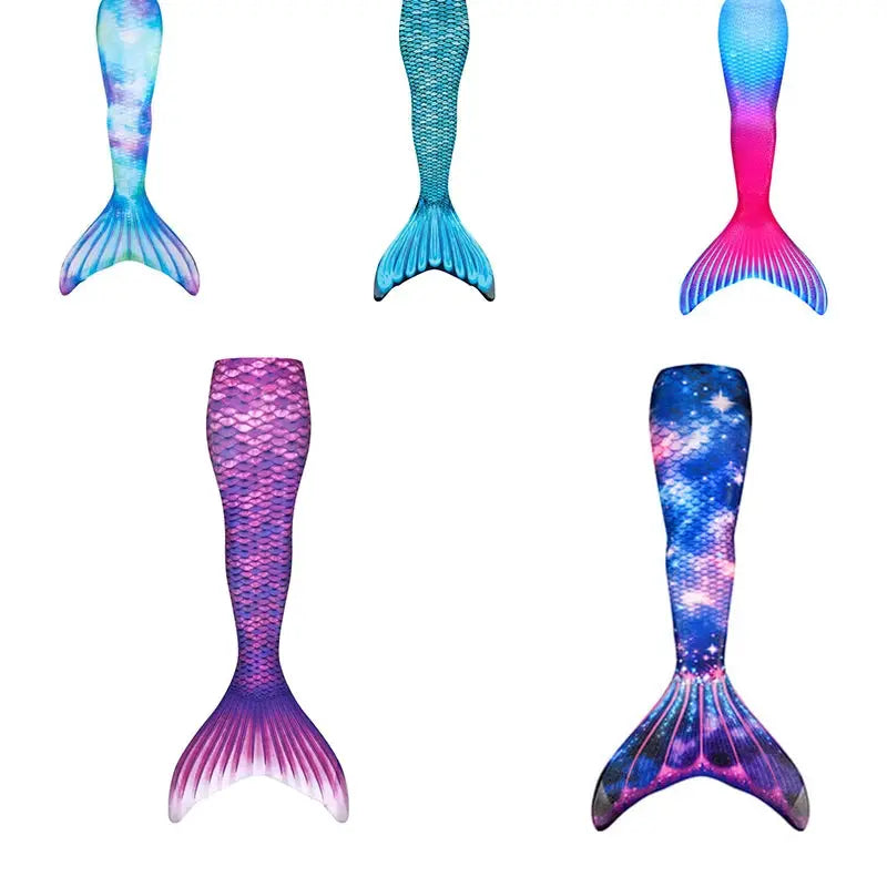 New Kids Adult Swimming Mermaid tail Girl Mom Cosplay Mermaid Costume Children Party Gift Fantasy Swimsuit With Monofin Fin from PriceLows™