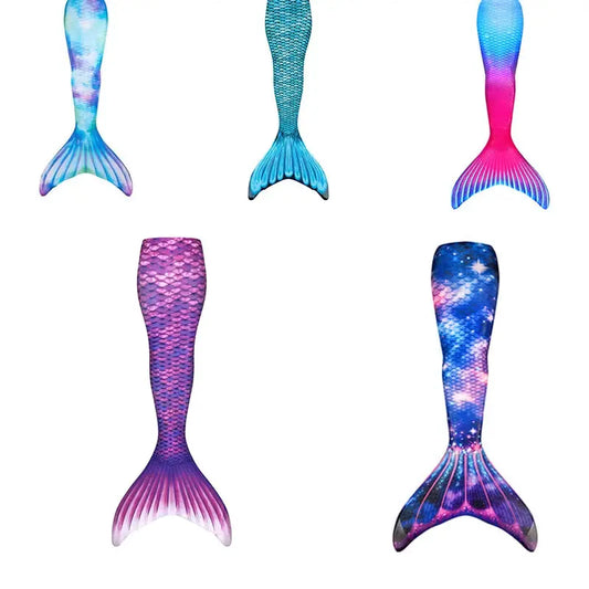 New Kids Adult Swimming Mermaid tail Girl Mom Cosplay Mermaid Costume Children Party Gift Fantasy Swimsuit With Monofin Fin from PriceLows™