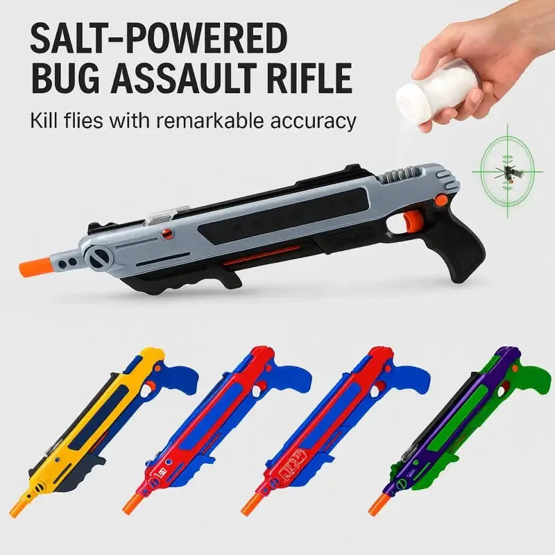 Manual Salt Powered Fly Shooting Gun With Laser Sight, 3.0 Version Insect Blaster Toy For Outdoor Pest Control Fun from PriceLows™