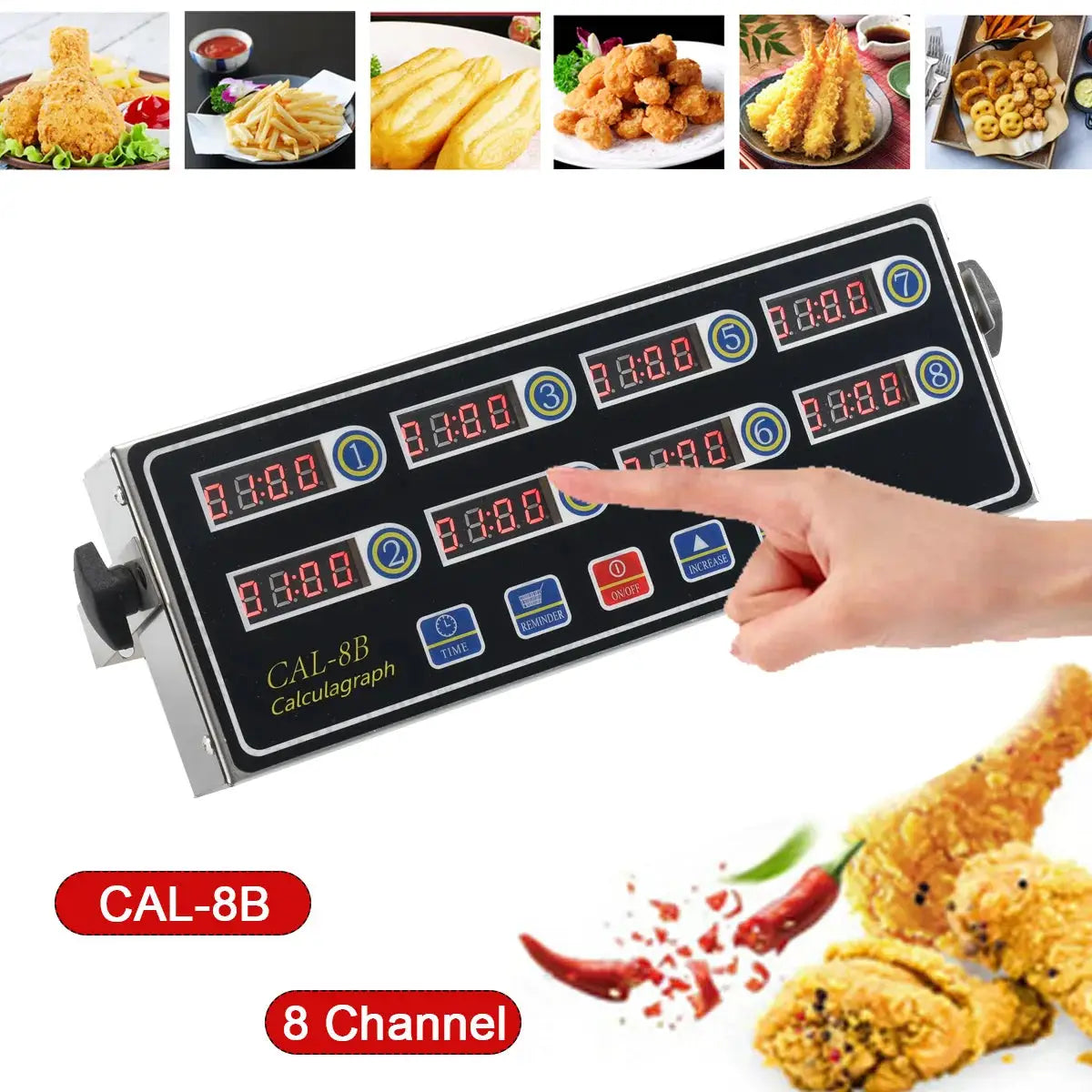 8-Channel Digital Kitchen Timer Portable Calculagraph Digital Timer Loud Alarm Reminder Cooking Timing Commercial from PriceLows™
