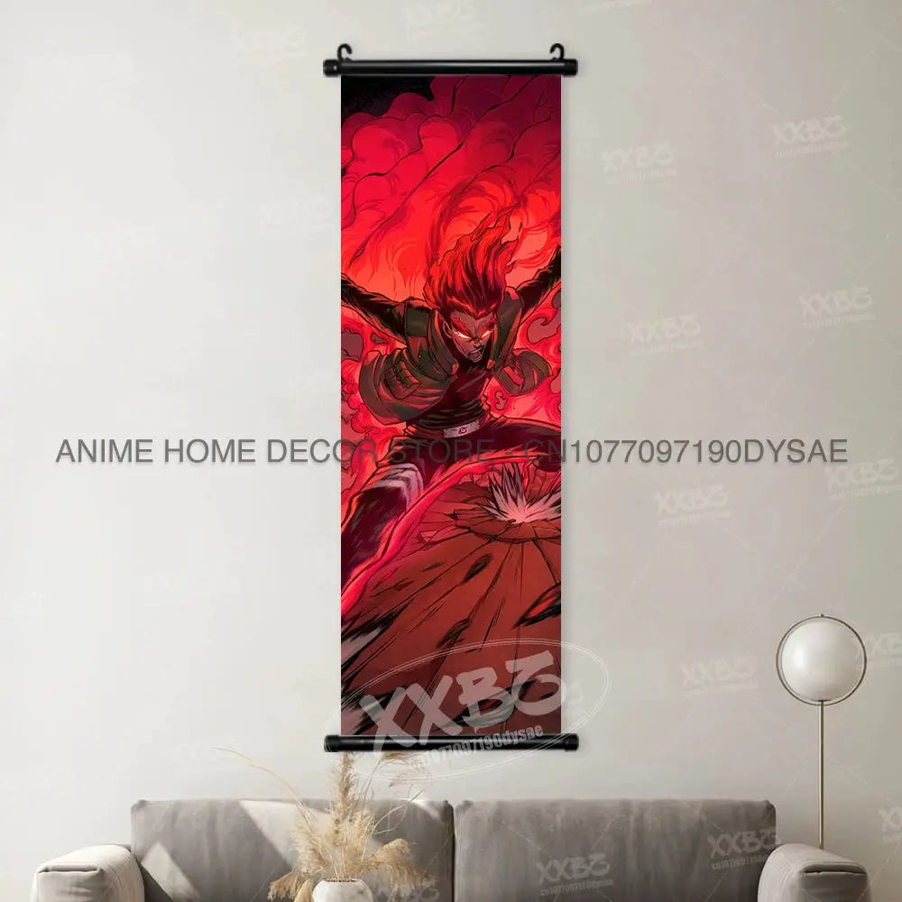 Uzumaki Naruto Posters Sasuke Home Decor Uchiha Madara Hanging Painting Might Guy Scrolls Picture Gaara Wall Art Killer B Mural from PriceLows™