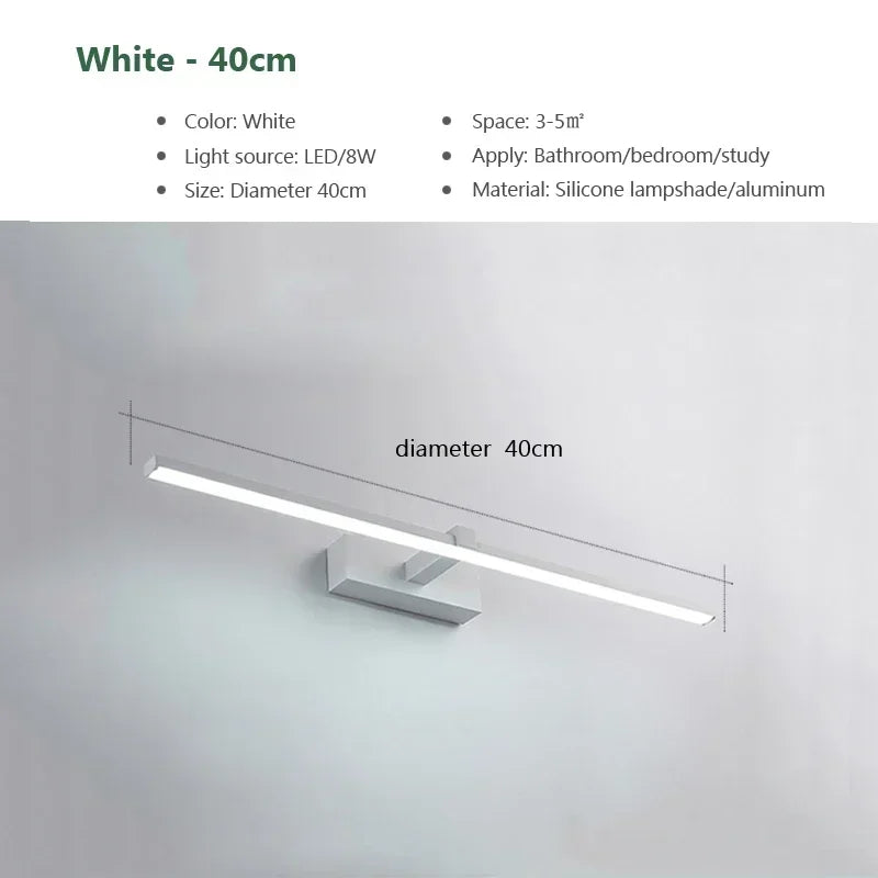 LED Wall Light | Three Color Temperatures | Aluminum Body | Black Ivory