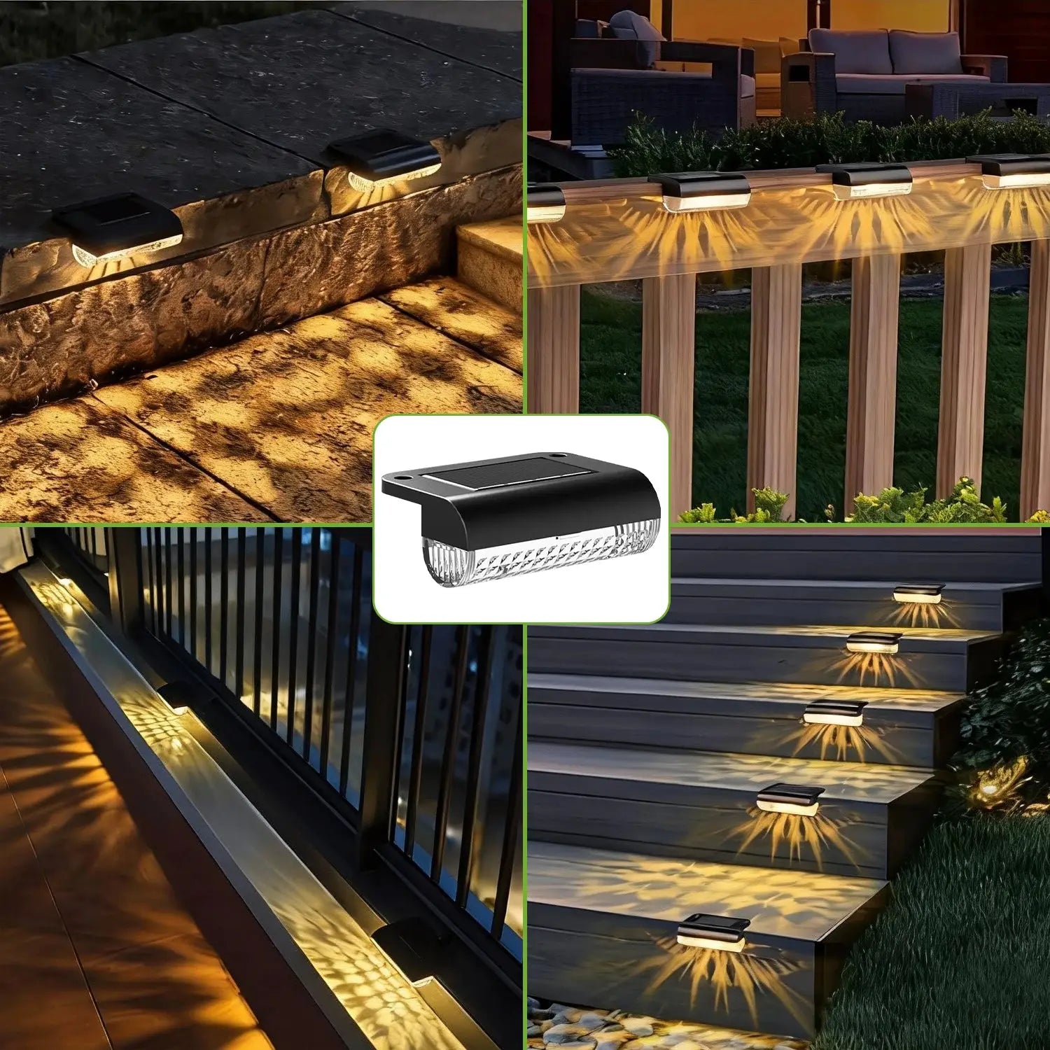 6/10 pcs Solar Step Lights Acrylic Whistle Shaped IP44, Auto LED Stair Fence Lights for Garden Deck Pathway, 12H Lighting from PriceLows™