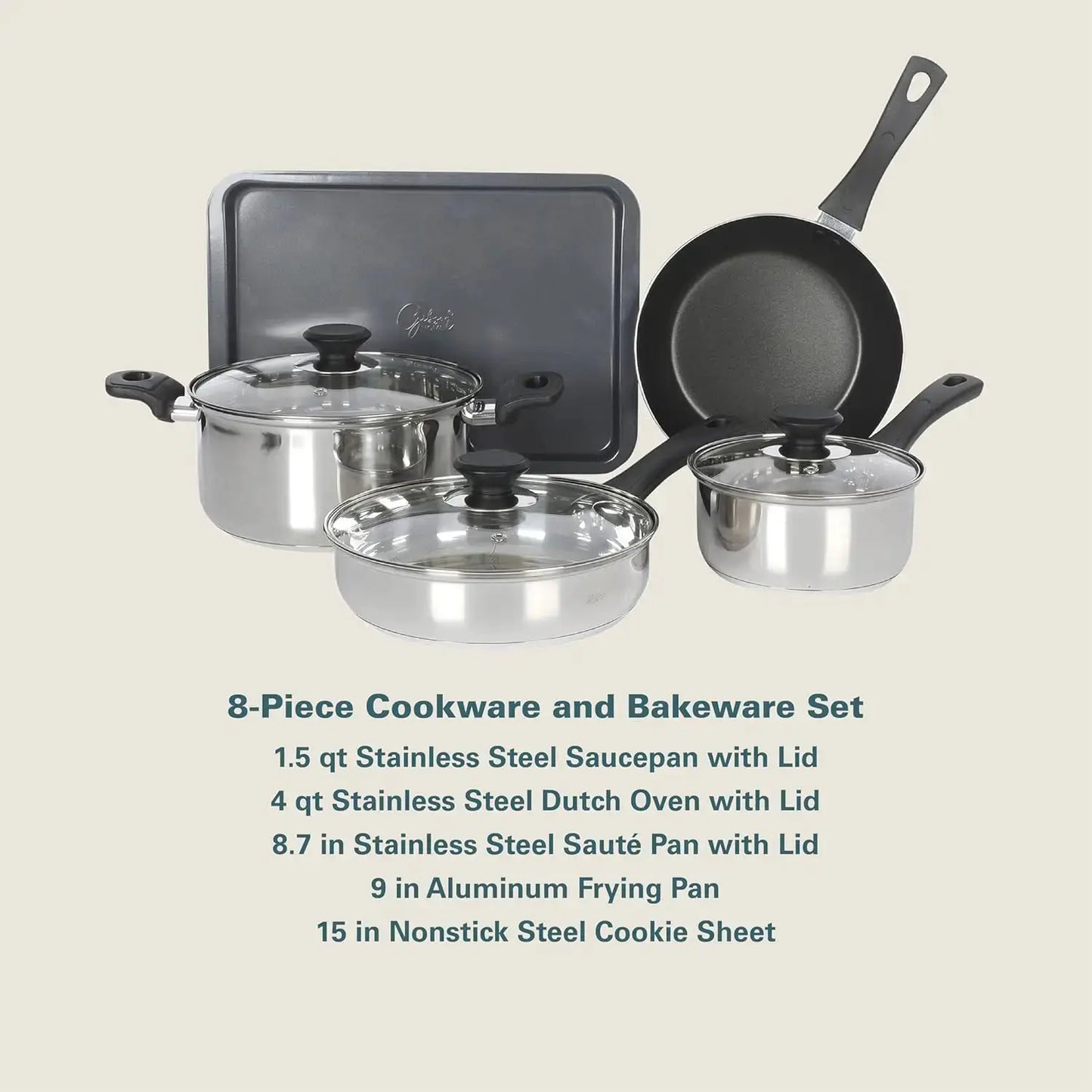 74-Piece Kitchen in a Box Set Pots and Pans Cookware Dinnerware Flatware Utensils Glasses from PriceLows™