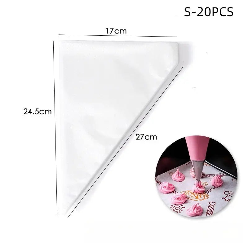 100/50/20pcs Disposable Piping Bag Pastry s Icing Fondant Cake Cream for Decorating Pastries Cakes Baking Tools from PriceLows™