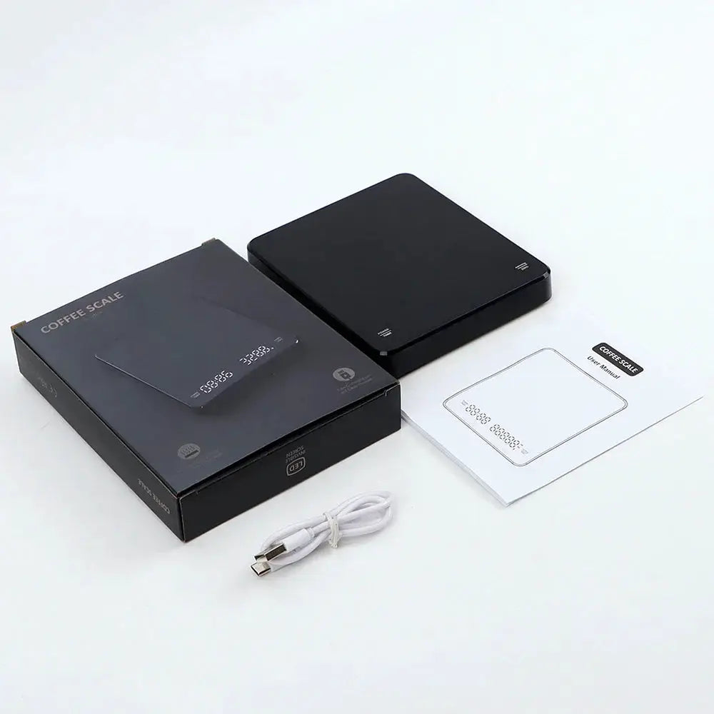 Electronic Timing Coffee Scale 3kg 0.1g Smart Drip Coffee Scales Type-C Charging Coffee Weight with Timer Kitchen Weighing Tools from PriceLows™