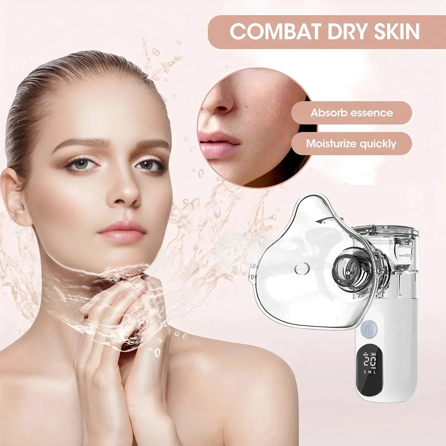 Mini Nano Mist Sprayer | Rechargeable USB | Facial Humidifier | Hydrating Nebulizer