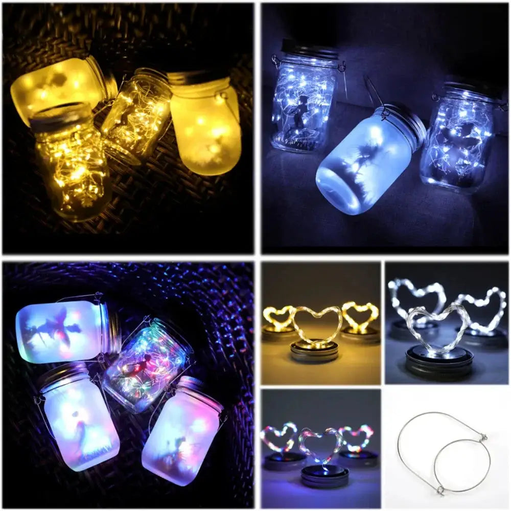 Solar Mason Jar Light Solar Lantern Fairy Lights Waterproof IP65 Hanging Standing Solar Lamp Garden Ornament for Patio Lawn from PriceLows™