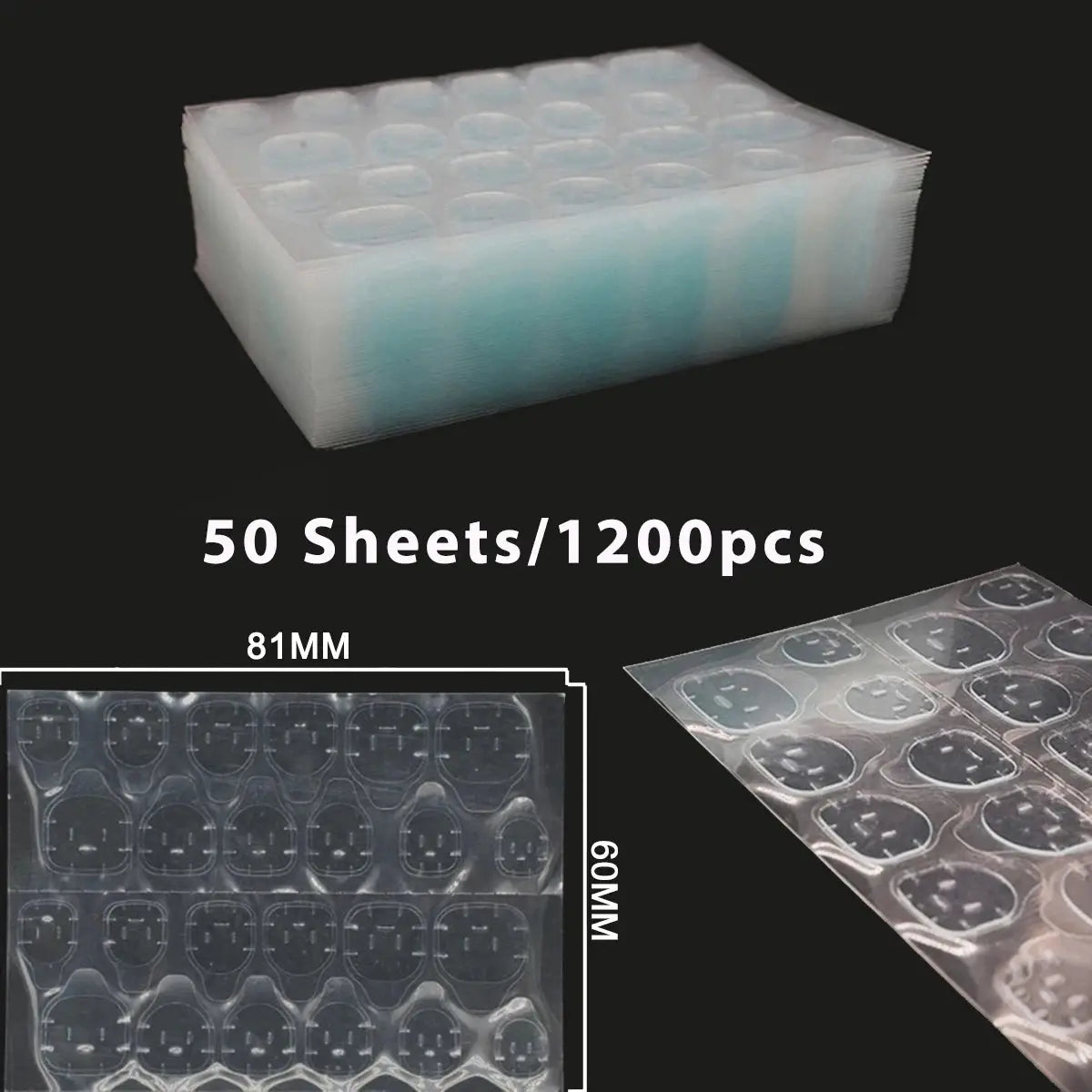 1200/600PCS Double Sided Waterproof Breathable Fake Nail Art Glue Stickers Jelly Adhesive Tabs Manicure False Tips Accessory from PriceLows™
