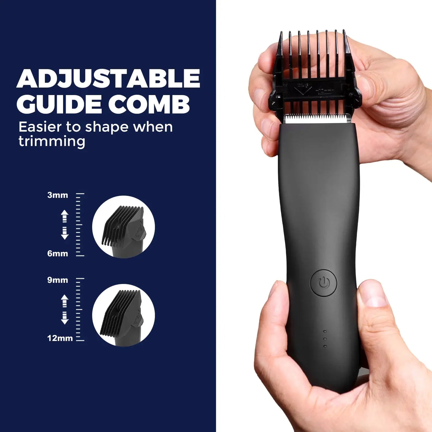 Unisex Body Hair Trimmer | Rechargeable Wet Dry | Stainless Steel Blades