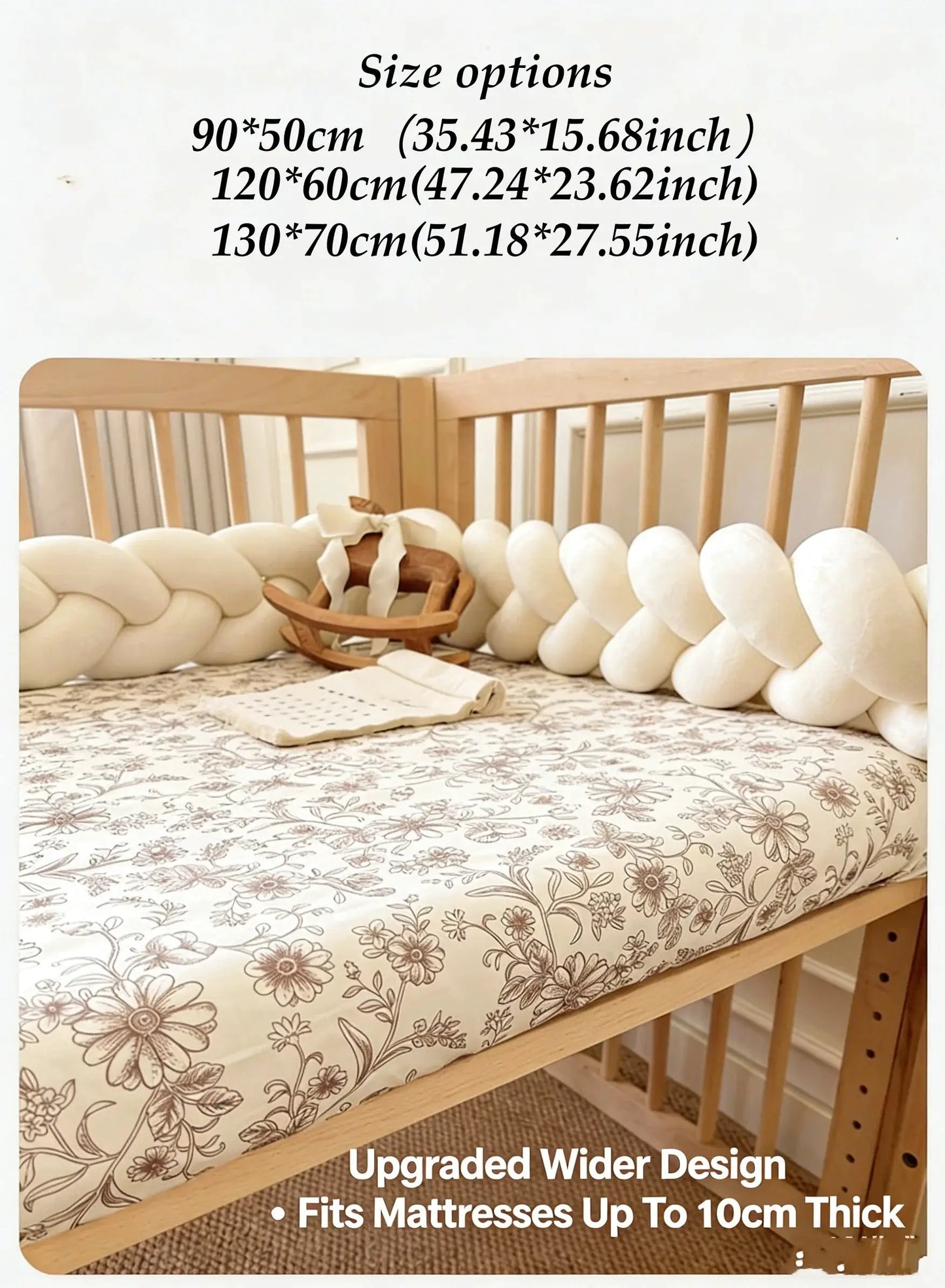Toddler Crib Fitted Sheet, Skin-Friendly Mattress Protector Cover Ultra Soft Stretch Breathable Crib Mattress Sheet from PriceLows™