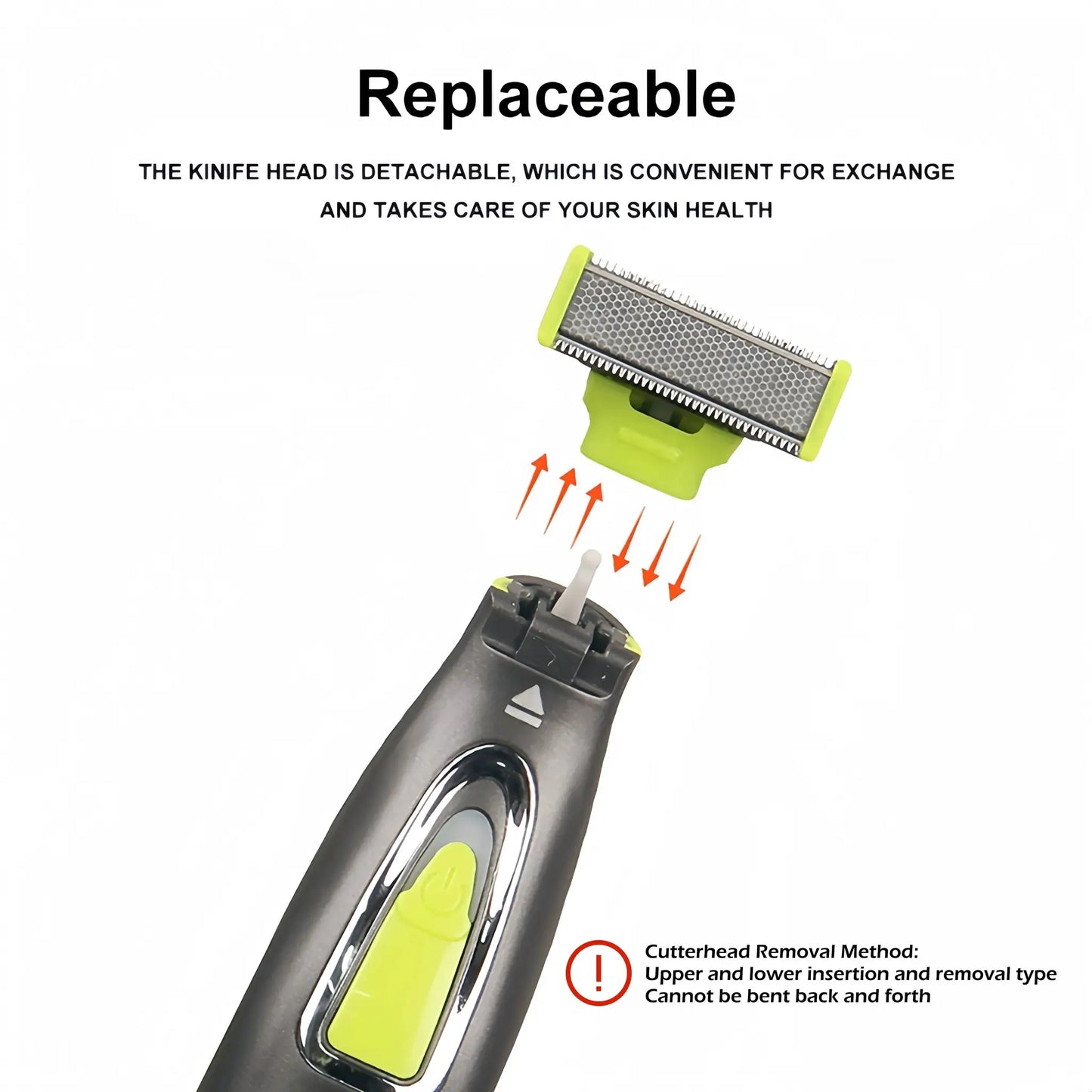 Electric Shaver | Stainless Steel Blade | Wet and Dry Use | One Size