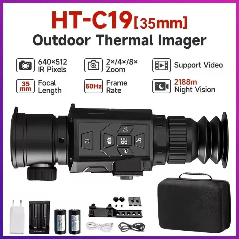 Thermal Imaging Monocular HT-C18 384x288 HT-C19 Infrared Resolution Ratio Mini Wifi Camera 1080p Hd - Night Vision Included from PriceLows™