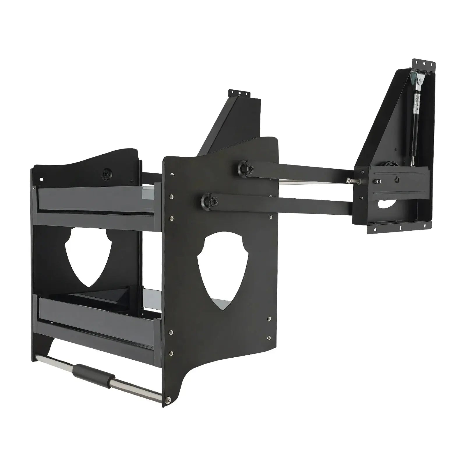 2 Tiers Pull-down Cabinet Storage Shelf Basket Organizer 66.14 lbs Max. Load-bearing For Kitchens, Bars, Coffee, etc from PriceLows™