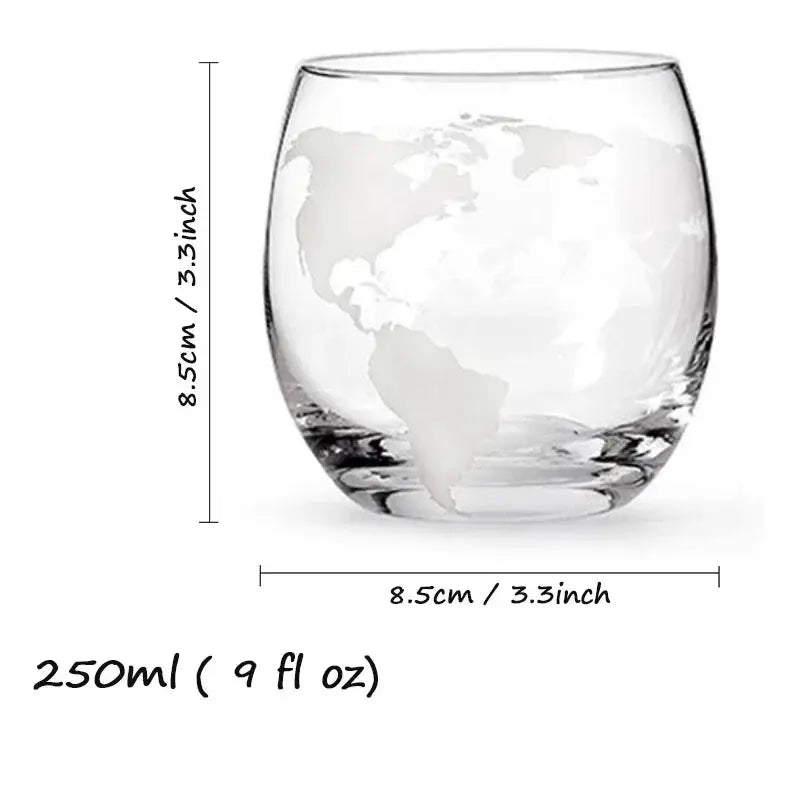 Globe Shaped Whiskey Decanter Borosilicate Glass with Wood Base Unique Wine Aerator Bottle Gift for Home Bar Decor from PriceLows™