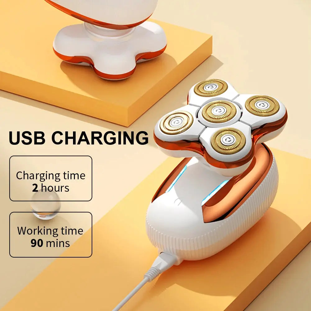 Women's Electric Shaver | Gold Five-Blade Floating Head | 60 Min Battery