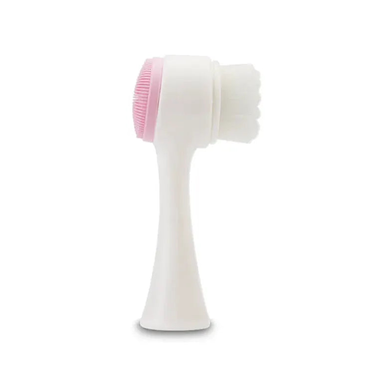 Facial Cleansing Brush | 2-in-1 Silicone And Bristle | Pore Cleanse And Massage