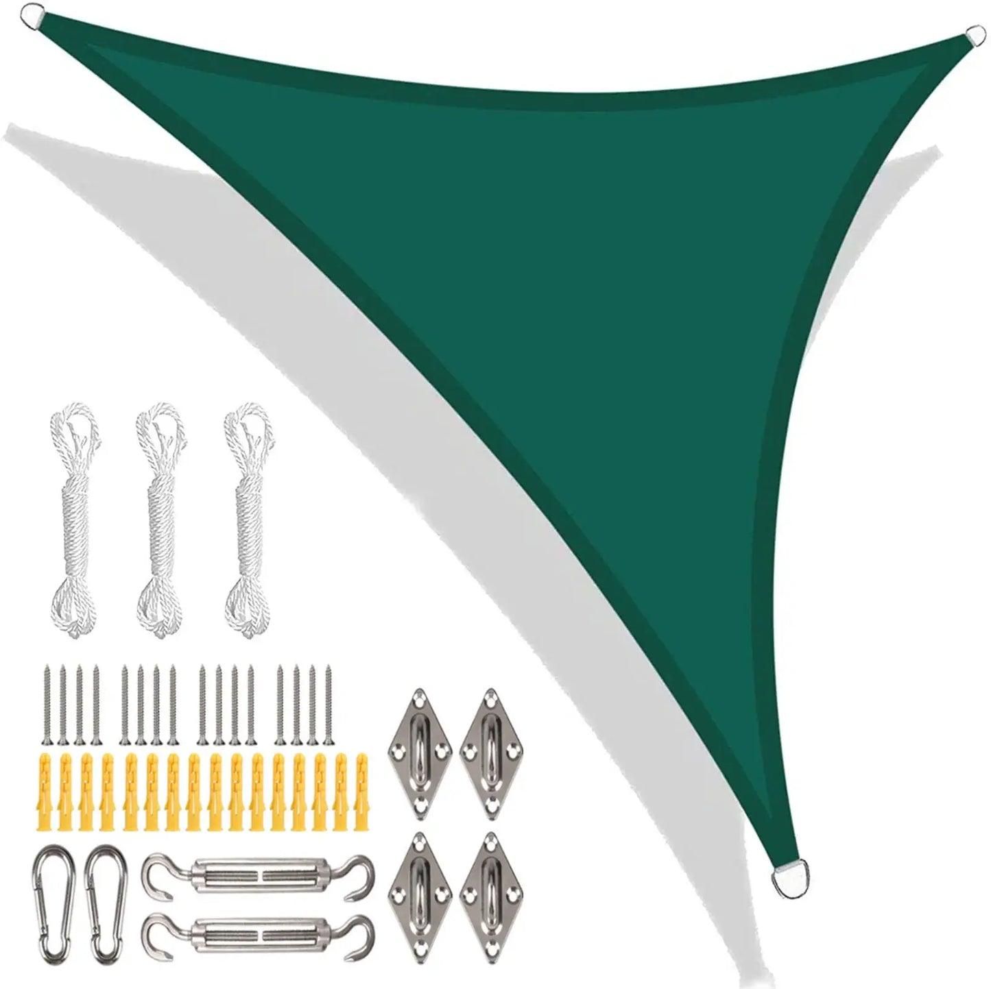Triangle Sun Shade Sail | Waterproof UPF50+ Poly Canvas | Backyard Patio Garden Canopy