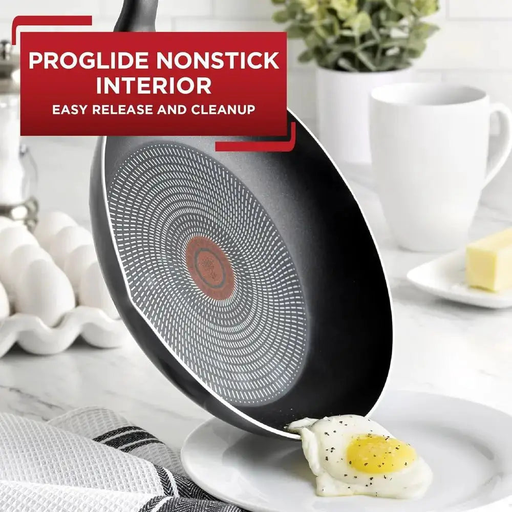 20-Piece Nonstick Cookware Set - Grey, Easy Care, Dishwasher Safe, Heat Indicator from PriceLows™