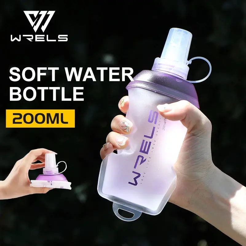 WRELS Foldable Silicone Water Bottle Outdoors Traveling Sport Running Cycling Kettle Healthy Soft Material TPU BPA-Free Kettle from PriceLows™