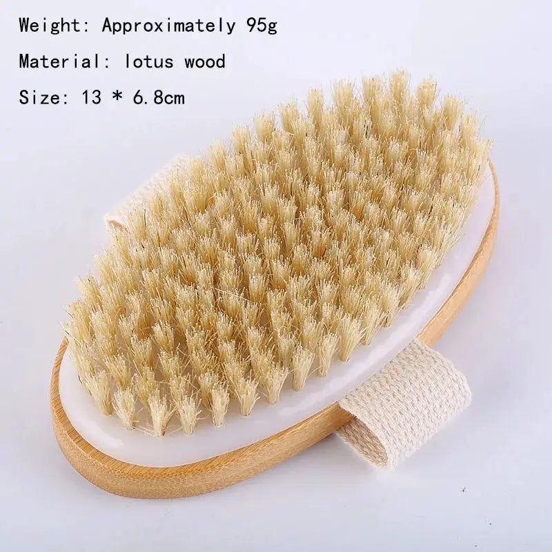 Luxury Wooden Body Massage Brush | Natural Bristles | Cellulite Remover & Exfoliator