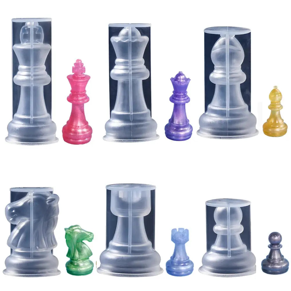 Silicone Resin Mold | 3D Chess & Checker Board | Jewelry & Craft Casting