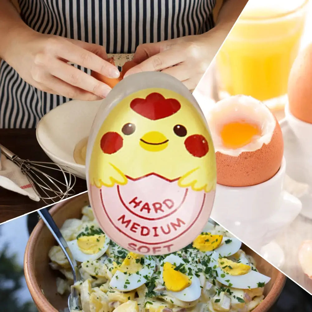 Color Changing Plastic Boiled Egg Alarm Cute Egg Boiling Timer Mini Boiled Egg Alarm Timer Egg Cooking Tools for Kitchen from PriceLows™