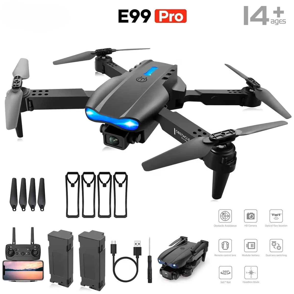 Foldable Drone | Dual Camera | 20 Min Flight | Compact Size