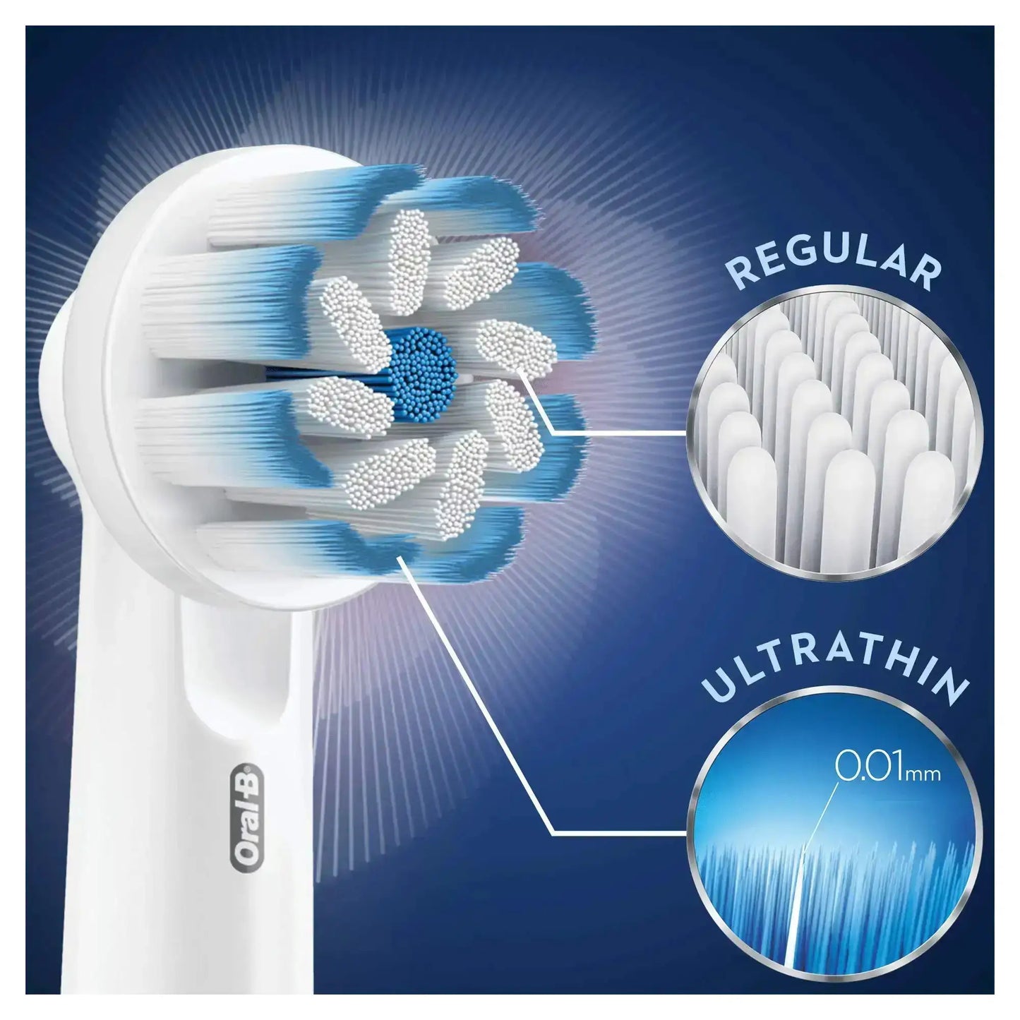 Oral-B EB60 Sensi Ultrathin Replacement Electric Toothbrush Heads Clean and Care Sensitive Original Refill Tooth Brush for Adult from PriceLows™