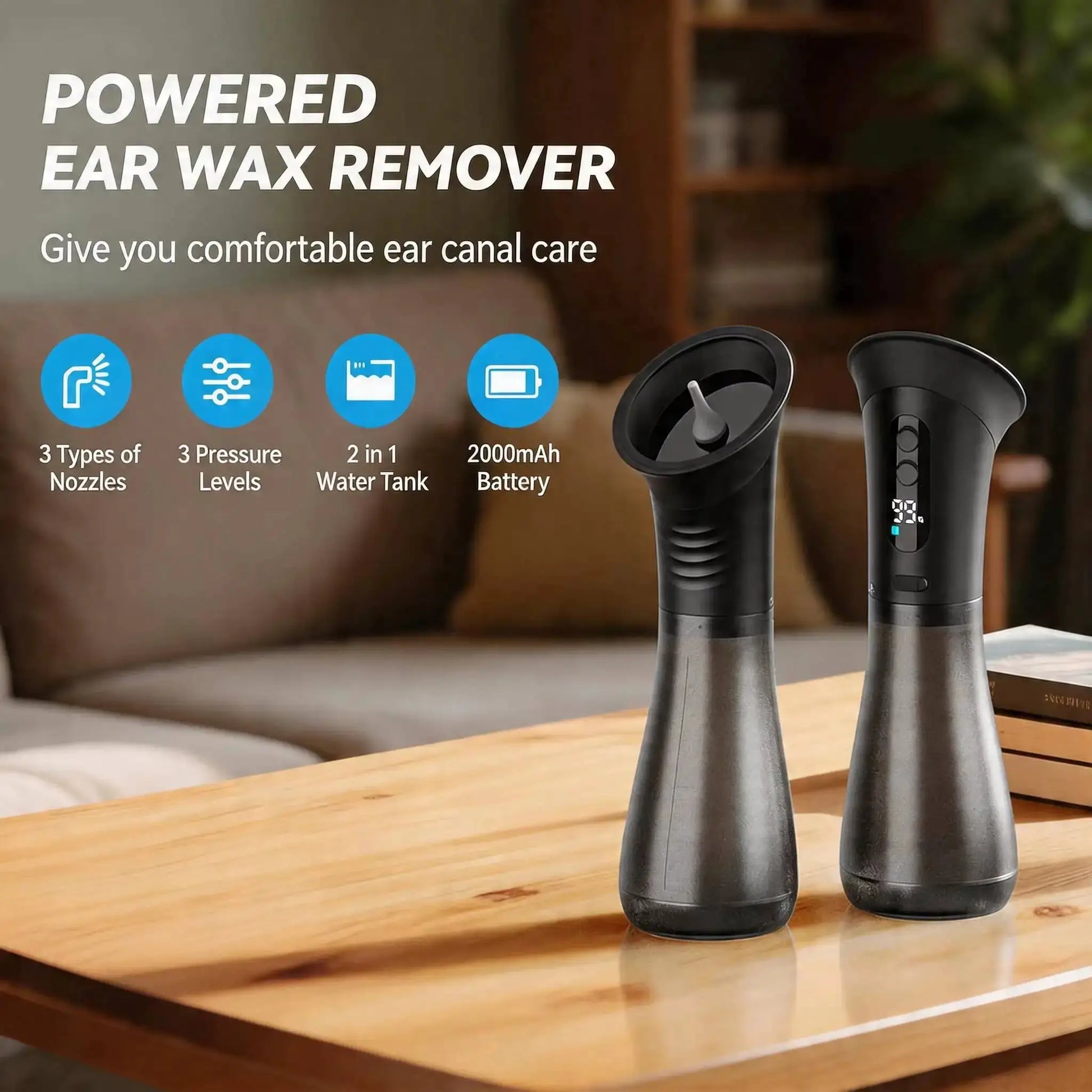 JianYouCare Electric Ear Wax Removal Ear Cleaning Tool with Irrigation Flusher 3 Pressure levels rechargeable Safe and Effective from PriceLows™