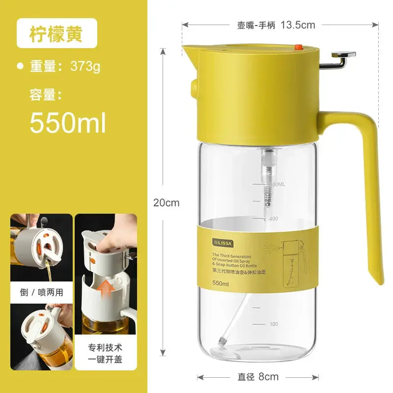 Glass Oil Spray Bottle | Atomized Spray | Leakproof