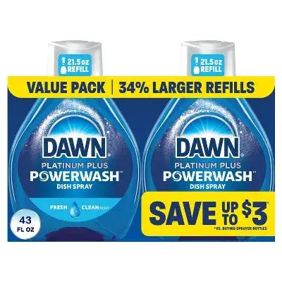 Dish Soap Spray Refill | 16 Oz | Fresh Scent | Grease Formula