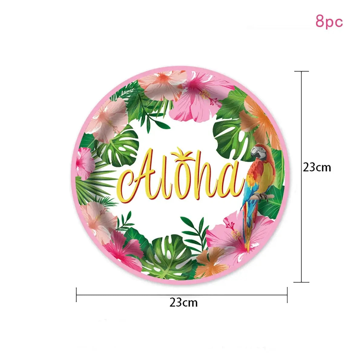 Hawaiian Aloha Tableware Set Summer Party Paper Plates Cups Napkins