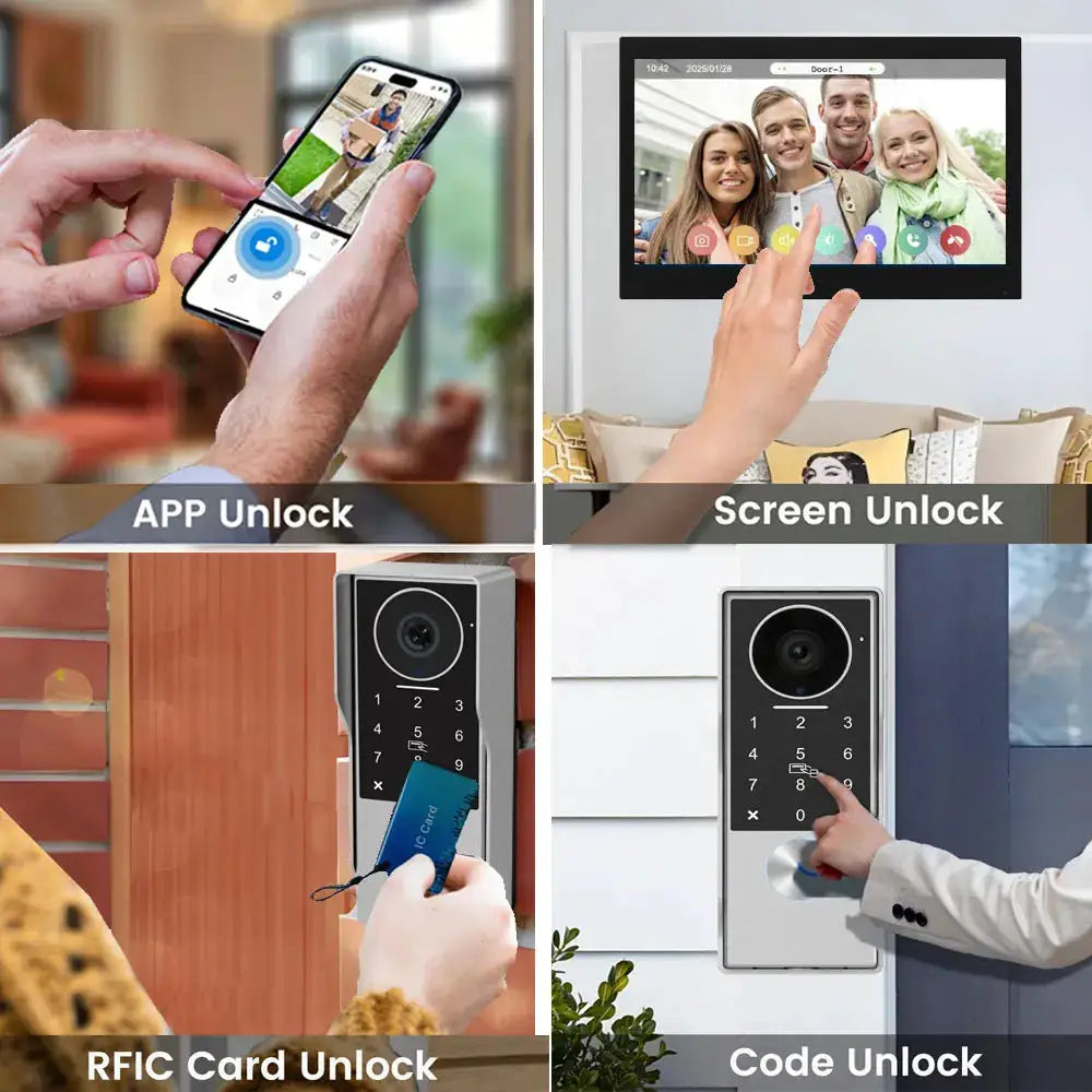 Smart Video Intercom Doorbell | 1080P Camera | 10 Inch Touchscreen | 5G Wifi