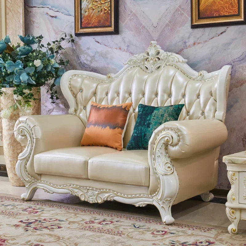 Leather Sofa | European Style | Solid Wood Frame | L-Shaped / U-Shaped