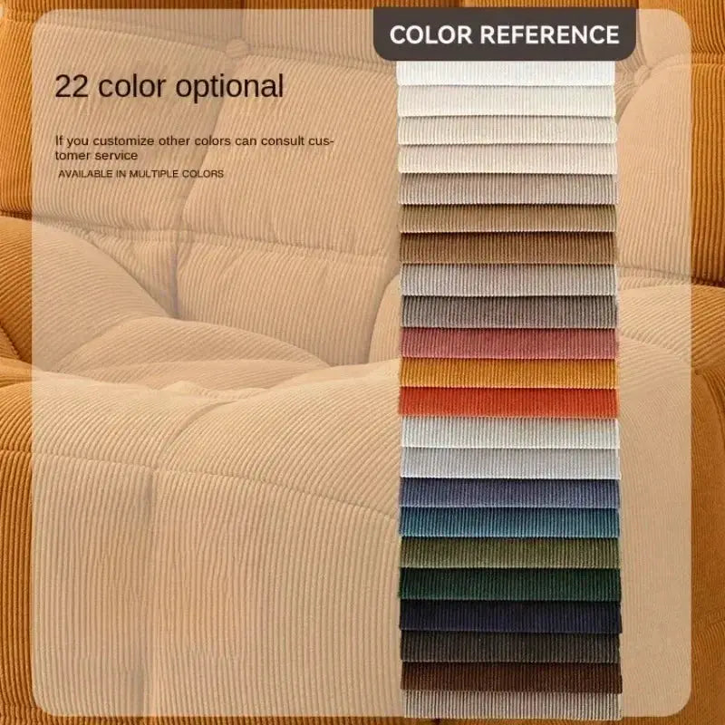 Sofa Bed | Corduroy Fabric | Foldable | L Shaped, Customizable from PriceLows™