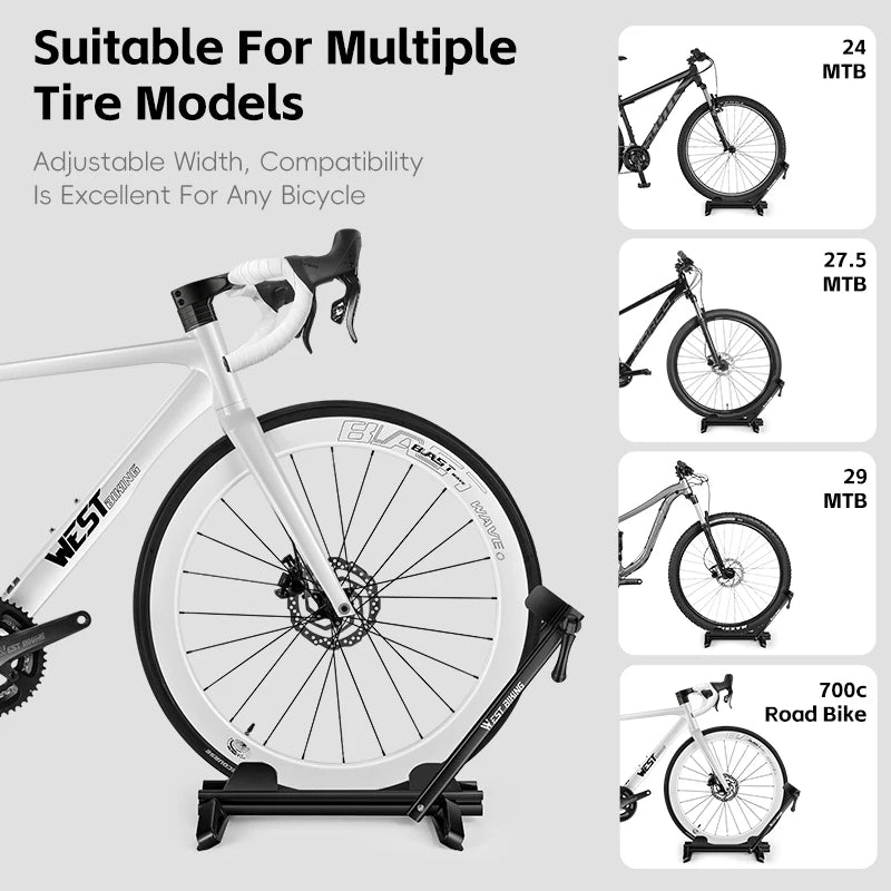 WEST BIKING Double Pole Bicycle Parking Stand Foldable Indoor Bicycle Rack for 24-29Inch MTB/700C Road Bike Cycling Accessories from PriceLows™