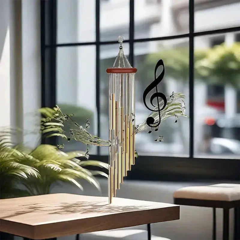Metal Aluminium Tube Wind Chimes with Hooks, Outdoor Garden Decoration Home Wedding Party Memorial Decoration Favours from PriceLows™