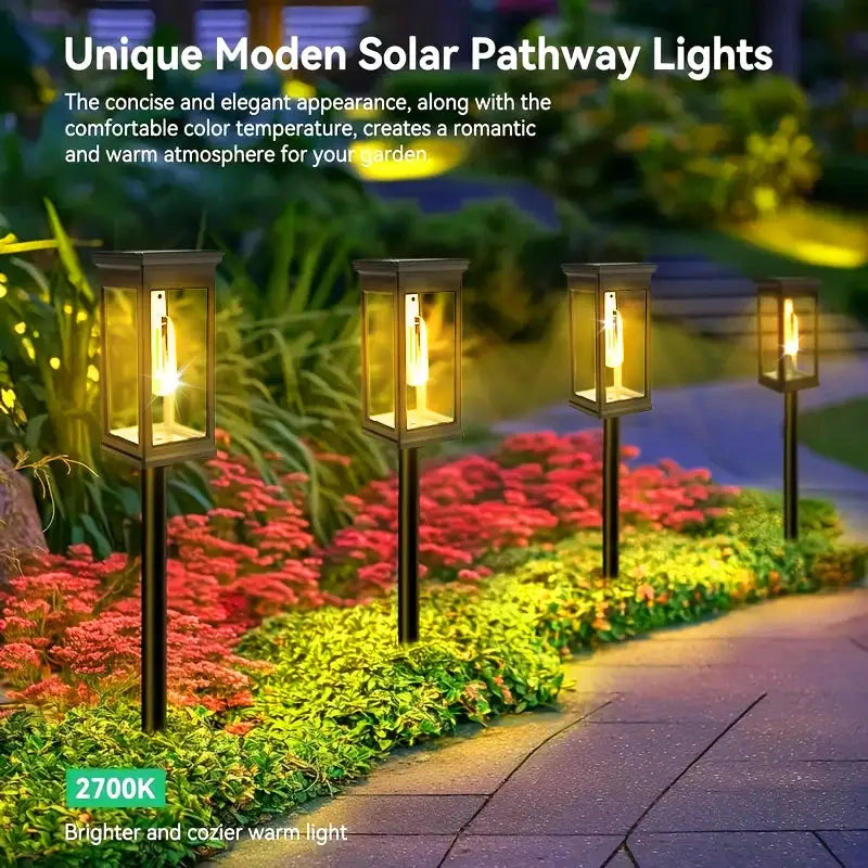 Solar Pathway Lights Outdoor Solar Powered Garden Lights Waterproof Auto On/Off Landscape Lights Patio Driveway Lawn Pool Decor from PriceLows™