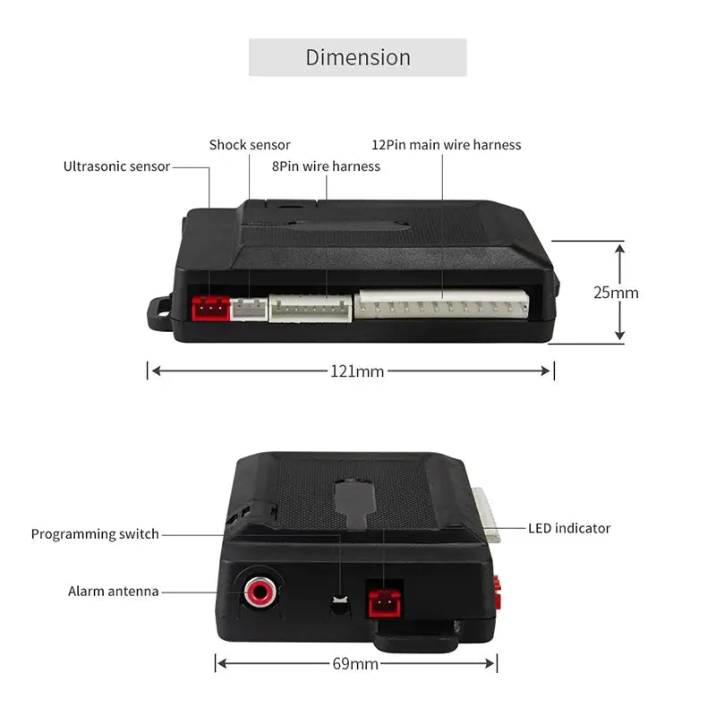 EASYGUARD Two Way Car Alarm Keyless Entry System Remote Starter Lcd Pager Display Vibration Alarm Microwave Sensor Warning 2 Way from PriceLows™