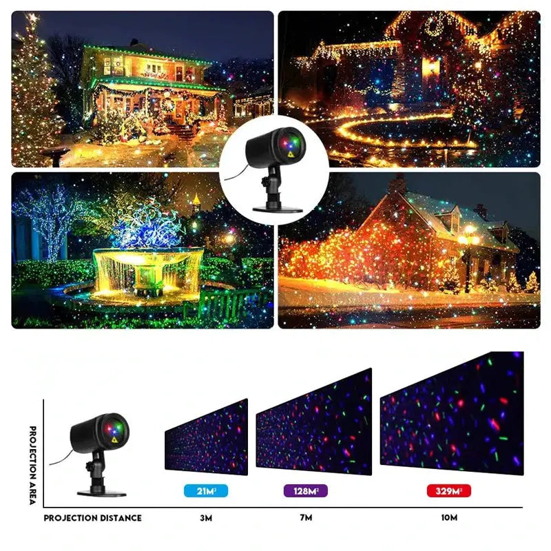Laser Projector | RGB Remote Control | Waterproof | Holiday Decor