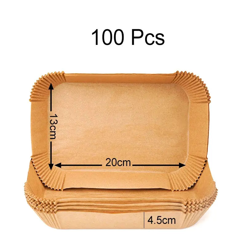 Air Fryer Parchment Paper Liner | 31 cm | Fits 3-9 Qt | Large Rectangle Disposable