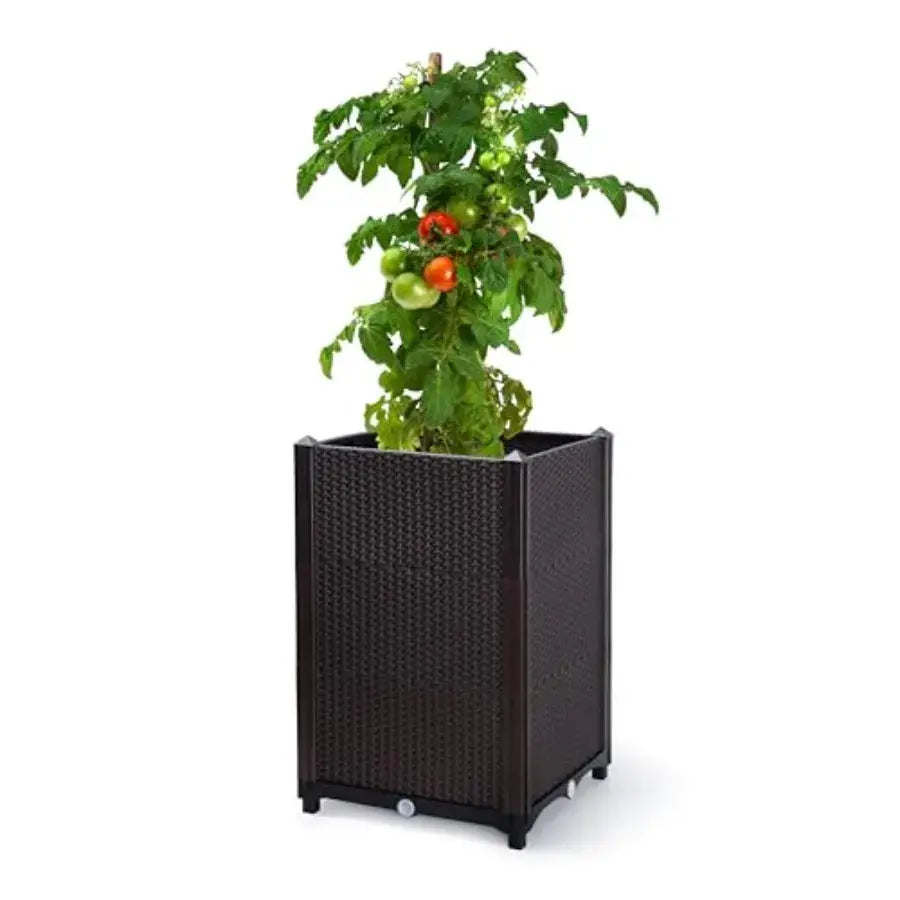 Raised Patio Planter Box - Elevated Planter with Drainage Plug Raised Garden Beds for Growing Flowers Herbs Vegetables - Outdoo from PriceLows™
