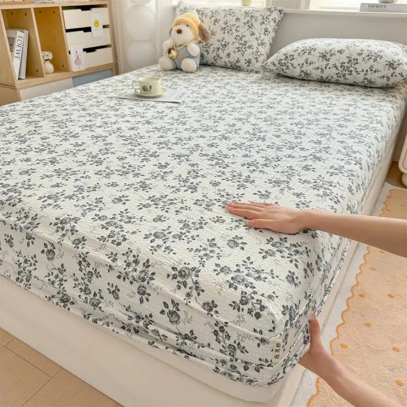Spring & Summer New Arrival – Puff Chiffon Printed Fitted Bed Sheet for Girls / Kids / Bedroom Decor from PriceLows™