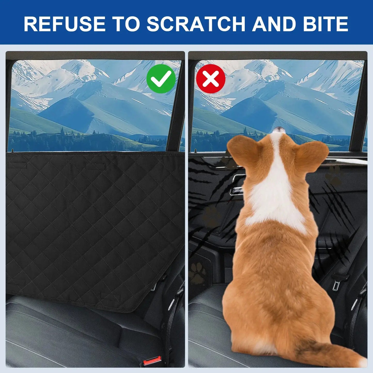 2Pcs Oxford Waterproof Car Door Cover for Dog Anti-Scratch Car Interior Cover Washable Car Door Protect Mats for Car Truck & SUV from PriceLows™